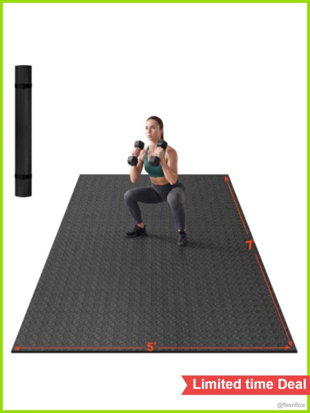 Extra Large 8mm Thick Exercise Mat Non-Slip Home Gym Yoga Workout Mat